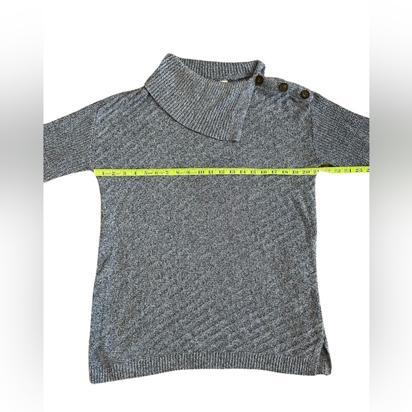 Style & Co Ribbed Button-Detail Tunic Sweater - Picture 2 of 5